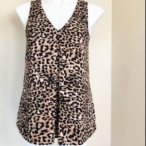 Daniel Rainn Leopard Print Tank Top - Black and Tan